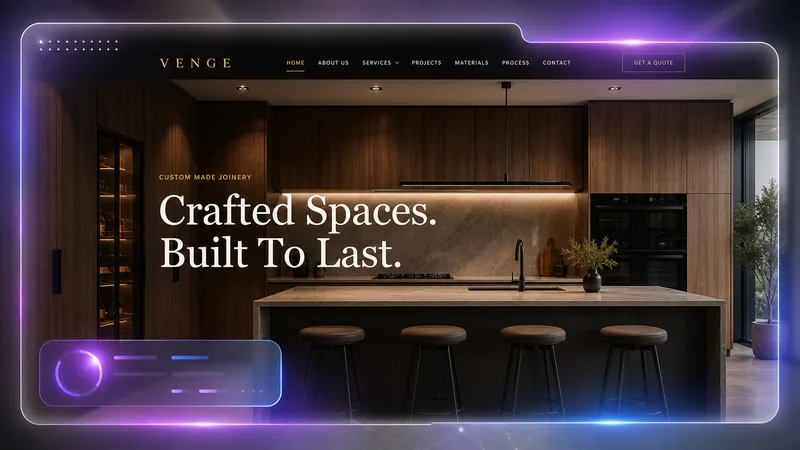 VENGE custom joinery website preview